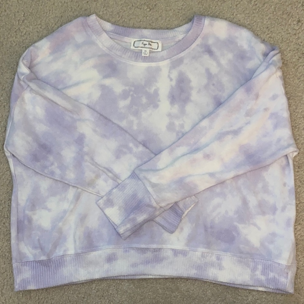 Hippie Rose tie-dye purple pullover size XL